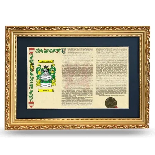 Alanson Deluxe Armorial Landscape Framed - Gold