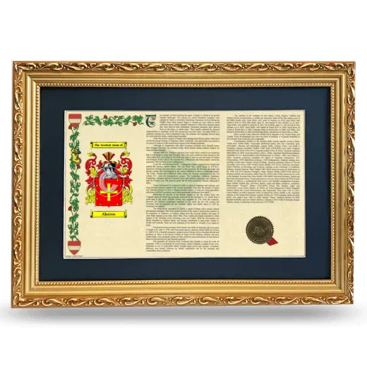 Alarcos Deluxe Armorial Landscape Framed - Gold