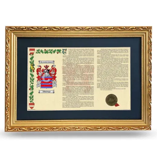 Albarenga Deluxe Armorial Landscape Framed - Gold