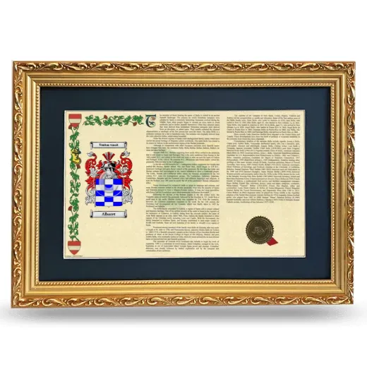 Albaret Deluxe Armorial Landscape Framed - Gold