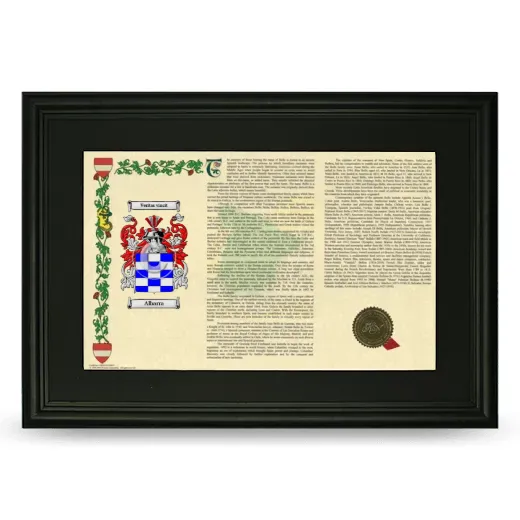 Albarra Deluxe Armorial Landscape Framed- Black