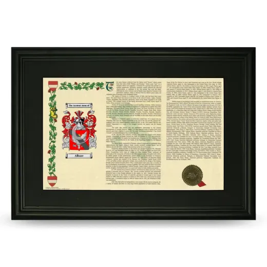 Albore Deluxe Armorial Landscape Framed- Black