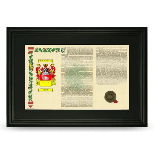 Albret Deluxe Armorial Landscape Framed- Black