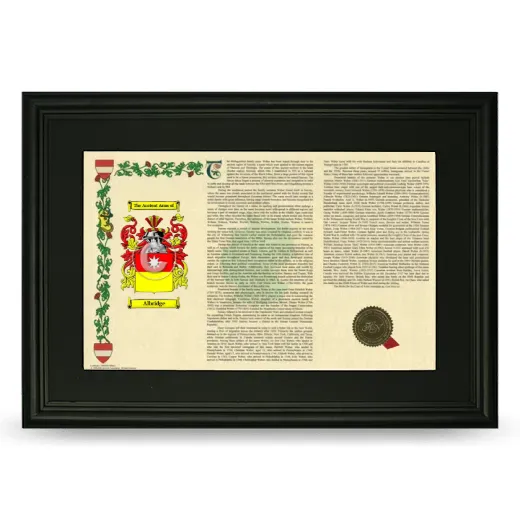 Albridge Deluxe Armorial Landscape Framed- Black