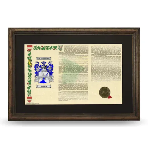 Alcantar Deluxe Armorial Landscape Framed - Brown