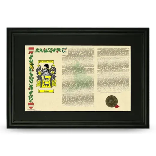 Aldem Deluxe Armorial Landscape Framed- Black