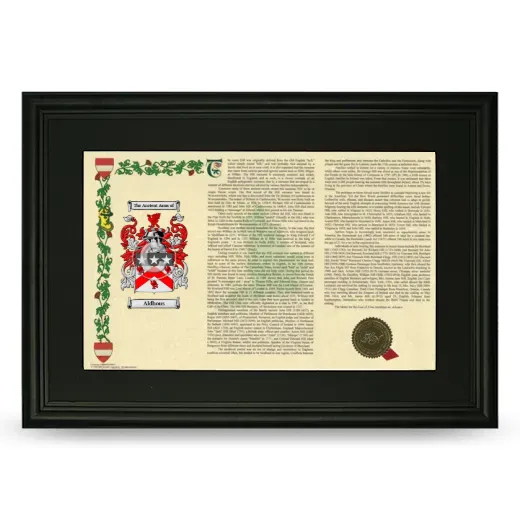 Aldhous Deluxe Armorial Landscape Framed- Black