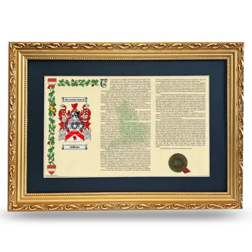 Aldhous Deluxe Armorial Landscape Framed - Gold