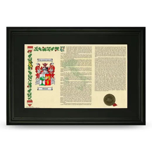 Alesani Deluxe Armorial Landscape Framed- Black