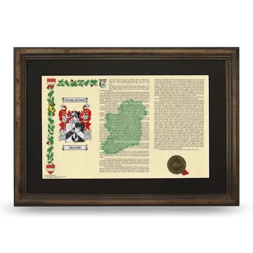 Alexandri Deluxe Armorial Landscape Framed - Brown