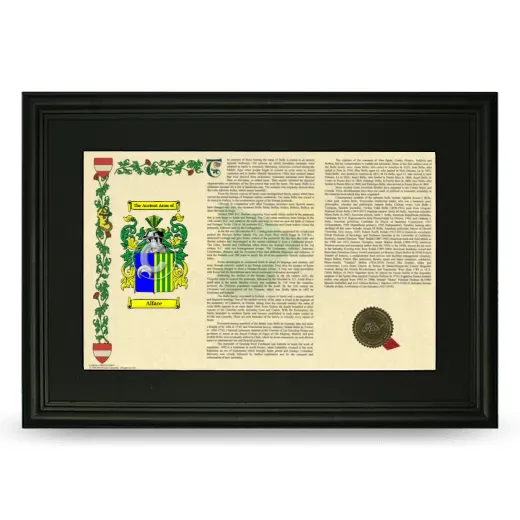 Alfare Deluxe Armorial Landscape Framed- Black
