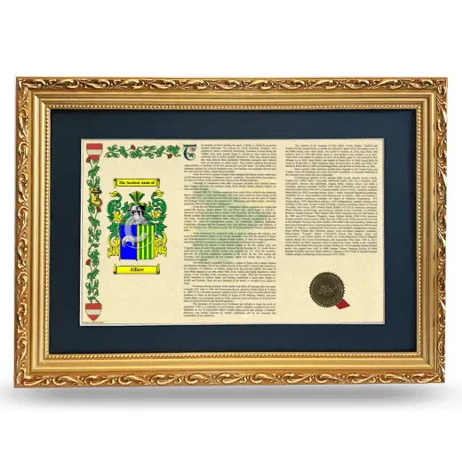 Alfare Deluxe Armorial Landscape Framed - Gold
