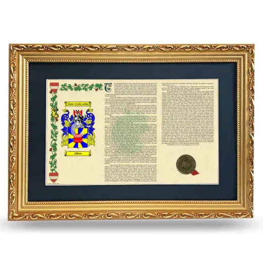 Alires Deluxe Armorial Landscape Framed - Gold