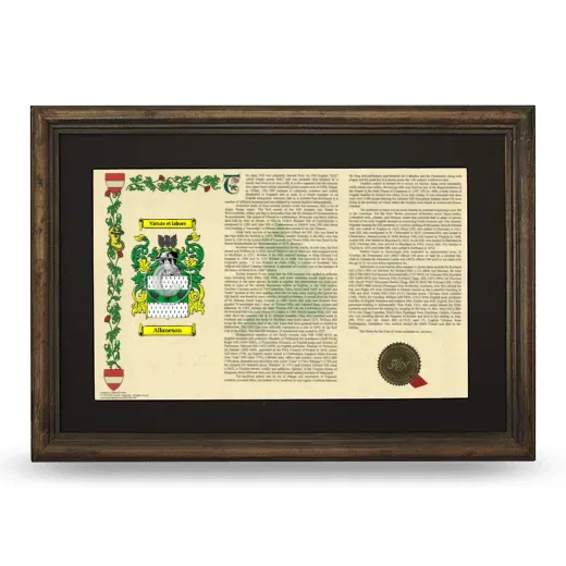 Allaneson Deluxe Armorial Landscape Framed - Brown