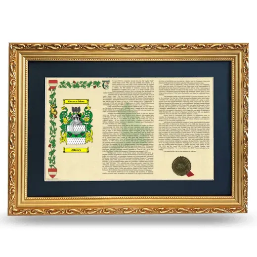 Allaney Deluxe Armorial Landscape Framed - Gold