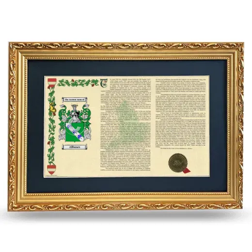Allbones Deluxe Armorial Landscape Framed - Gold