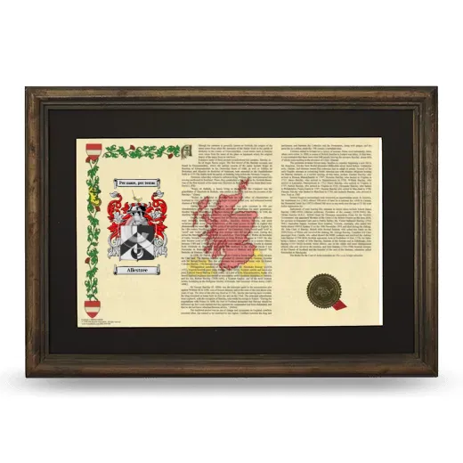 Allestree Deluxe Armorial Landscape Framed - Brown