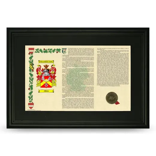 Allten Deluxe Armorial Landscape Framed- Black