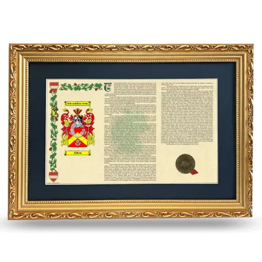 Allten Deluxe Armorial Landscape Framed - Gold