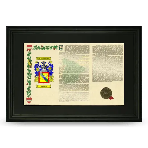 Almaras Deluxe Armorial Landscape Framed- Black