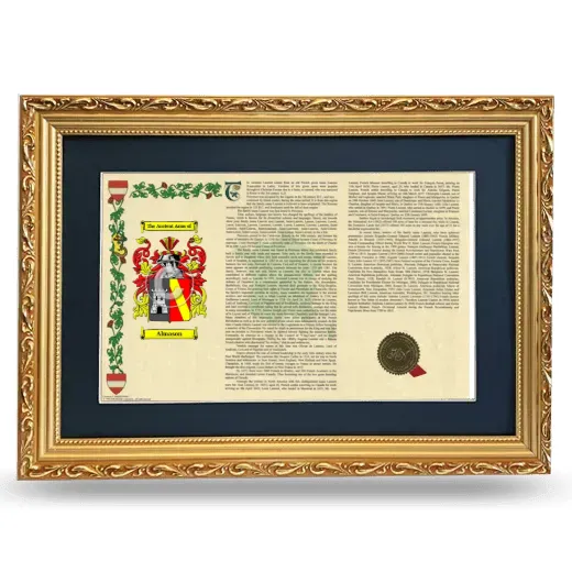 Almason Deluxe Armorial Landscape Framed - Gold