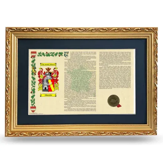 Almazán Deluxe Armorial Landscape Framed - Gold