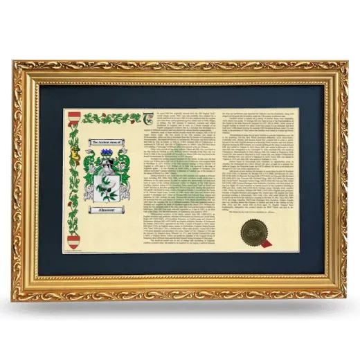 Almount Deluxe Armorial Landscape Framed - Gold