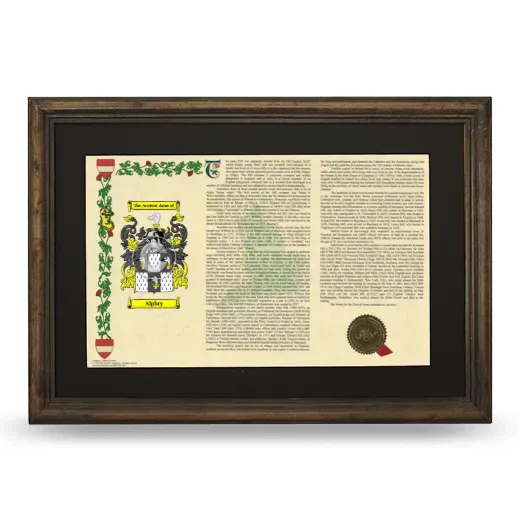 Alphry Deluxe Armorial Landscape Framed - Brown