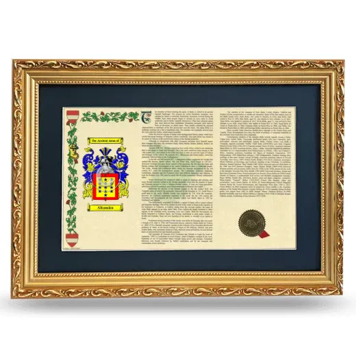 Altamira Deluxe Armorial Landscape Framed - Gold