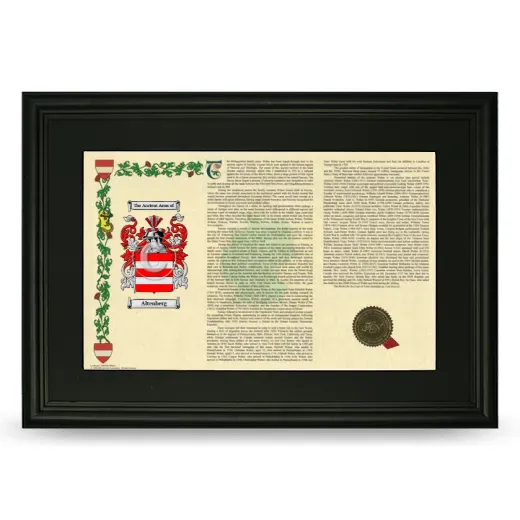 Altenberg Deluxe Armorial Landscape Framed- Black