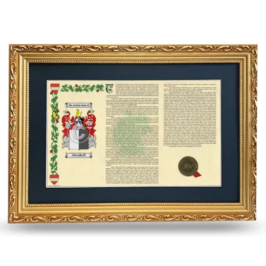 Altendorff Deluxe Armorial Landscape Framed - Gold