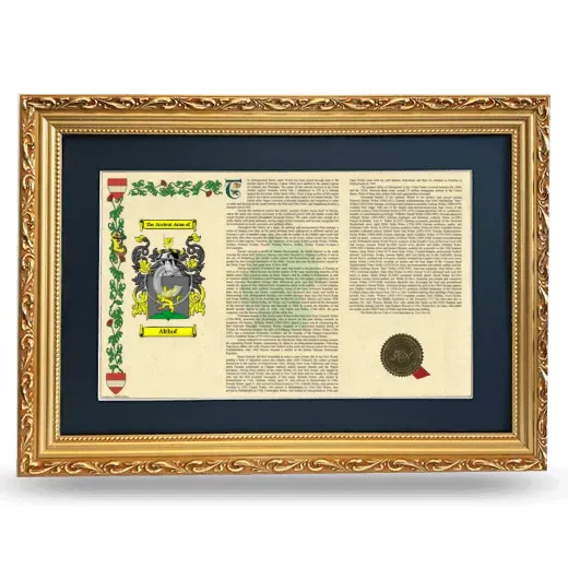 Althof Deluxe Armorial Landscape Framed - Gold