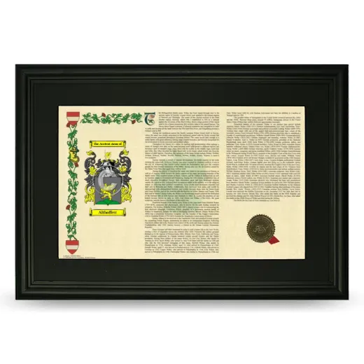 Althofferr Deluxe Armorial Landscape Framed- Black