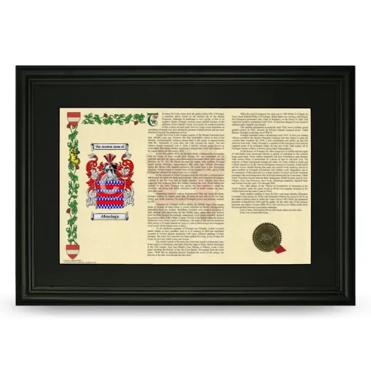 Alvaringa Deluxe Armorial Landscape Framed- Black