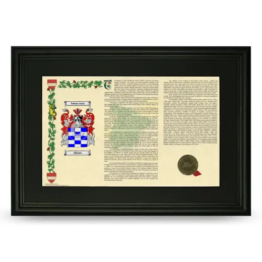 Alvars Deluxe Armorial Landscape Framed- Black