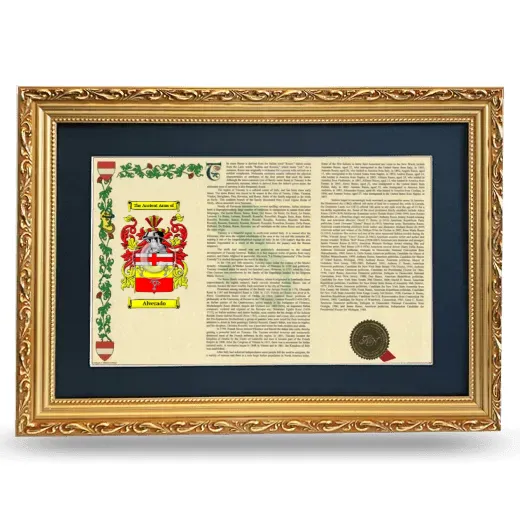 Alverado Deluxe Armorial Landscape Framed - Gold