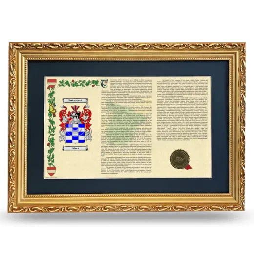 Alves Deluxe Armorial Landscape Framed - Gold