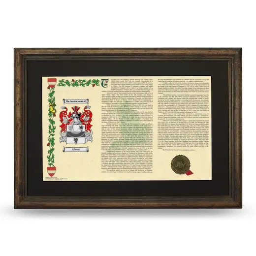 Alway Deluxe Armorial Landscape Framed - Brown