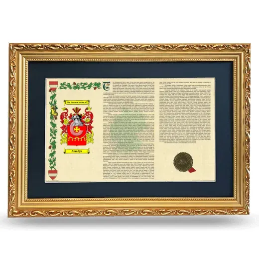 Amadya Deluxe Armorial Landscape Framed - Gold