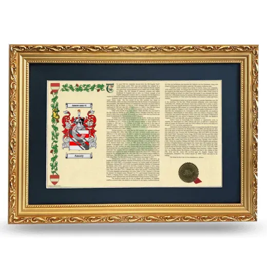 Amary Deluxe Armorial Landscape Framed - Gold