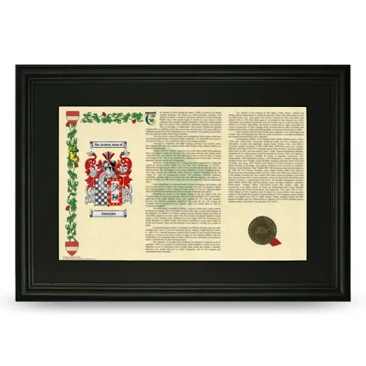 Amayas Deluxe Armorial Landscape Framed- Black