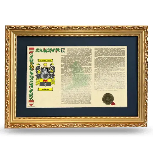 Amberley Deluxe Armorial Landscape Framed - Gold