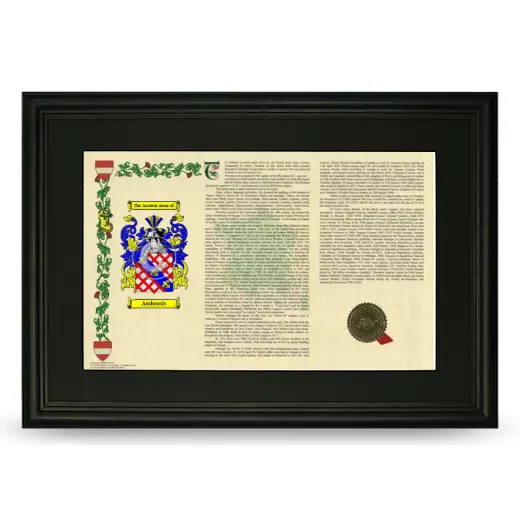 Ambrosis Deluxe Armorial Landscape Framed- Black
