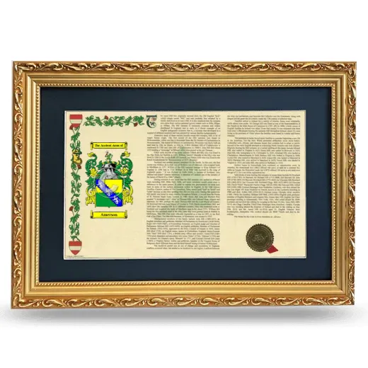 Amerson Deluxe Armorial Landscape Framed - Gold