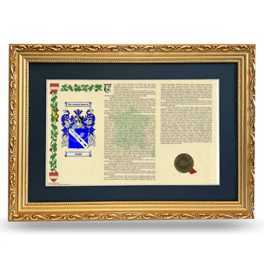 Amio Deluxe Armorial Landscape Framed - Gold