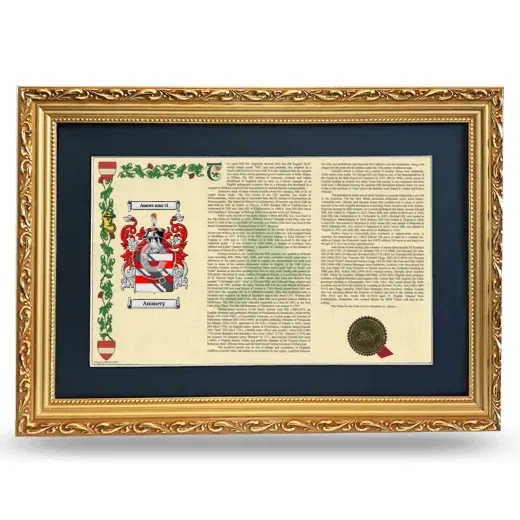 Ammery Deluxe Armorial Landscape Framed - Gold