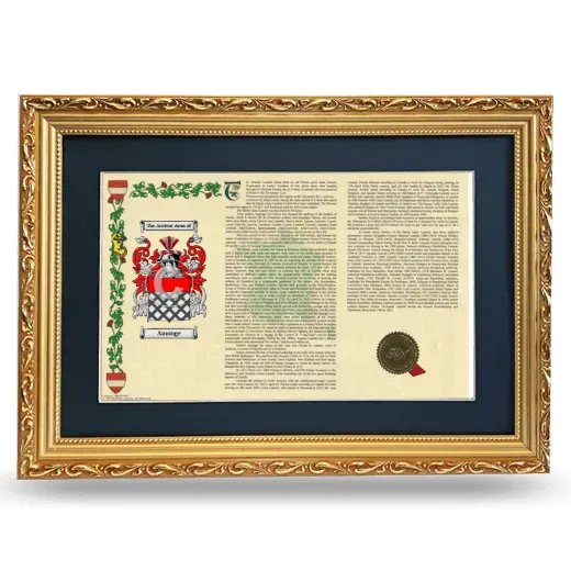 Amonge Deluxe Armorial Landscape Framed - Gold