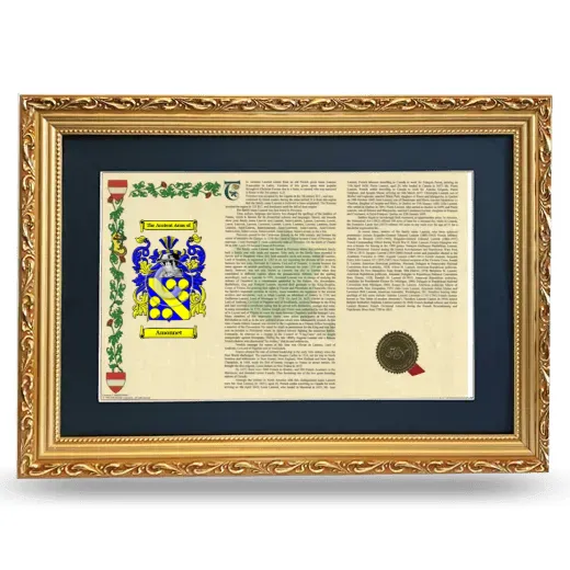 Amonnet Deluxe Armorial Landscape Framed - Gold
