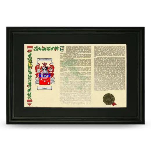 Amora Deluxe Armorial Landscape Framed- Black