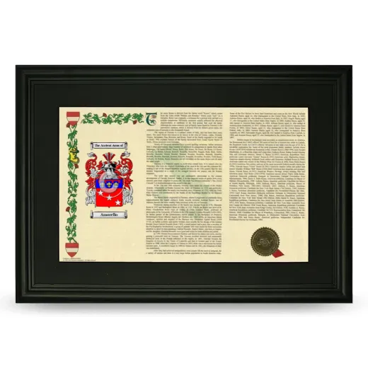 Amorello Deluxe Armorial Landscape Framed- Black